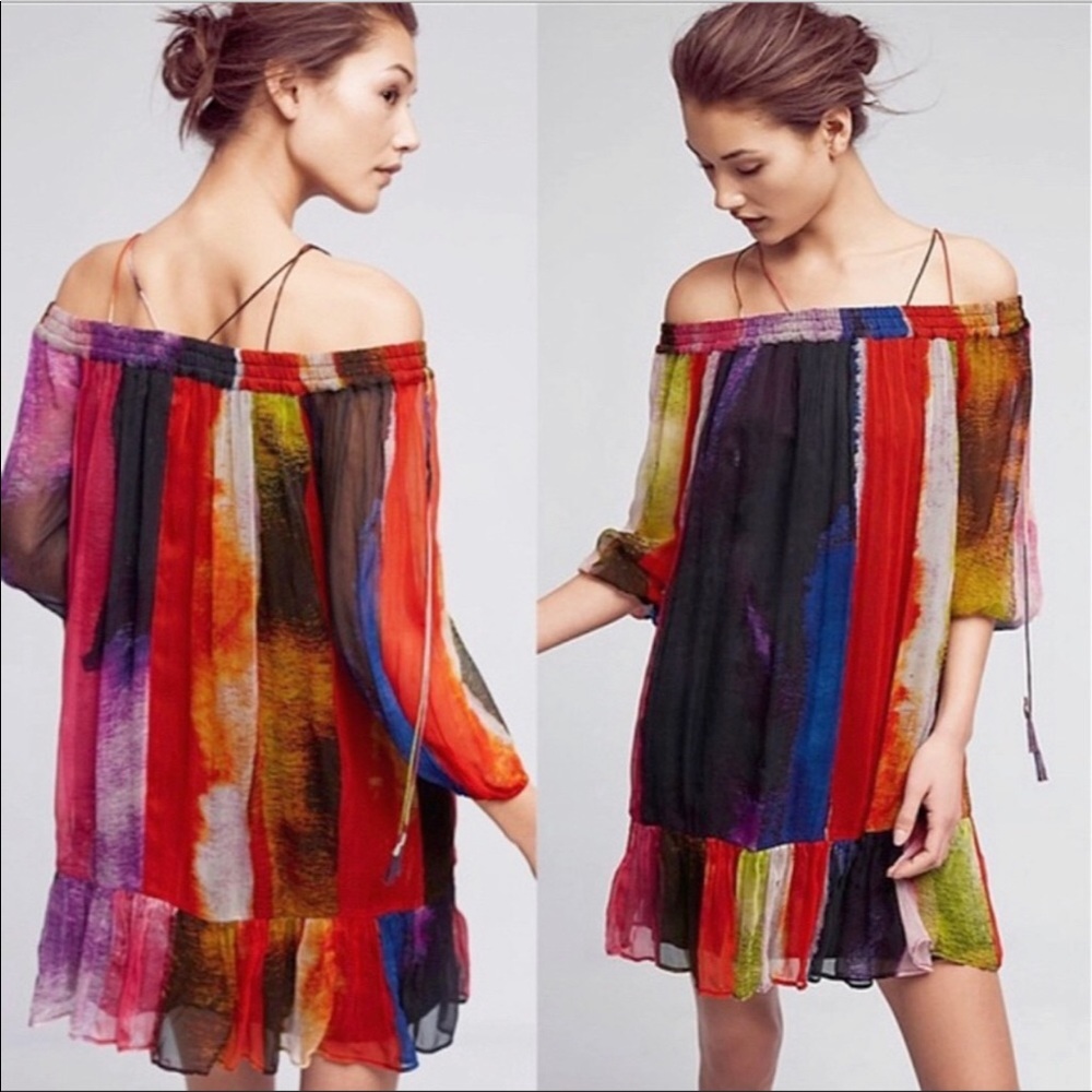 Anthropologie Floreat Zora Off-The-Shoulder Dress *rare*